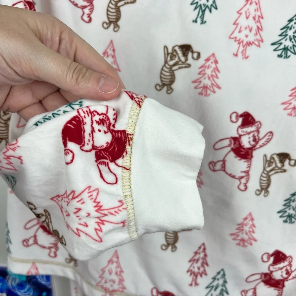 Disney Winnie the Pooh Women's Soft Christmas Top Pants Pajama Set 2-Piece Large - Picture 4 of 13